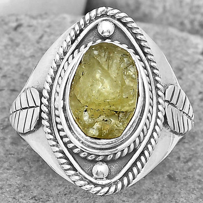 Natural Green Kyanite Rough India Ring size-7.5 R-1258 SDR200044