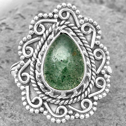 Natural Green Aventurine Ring size-7.5 R-1322 SDR200119