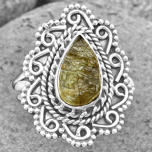 Natural Rare Kornerupine Rough Ring size-8 R-1322 SDR200125