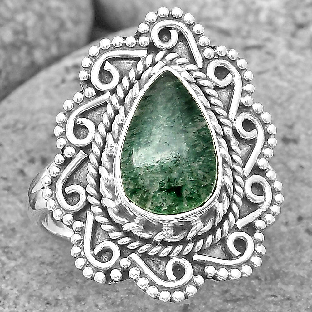 Natural Green Aventurine Ring size-7 R-1322 SDR200129