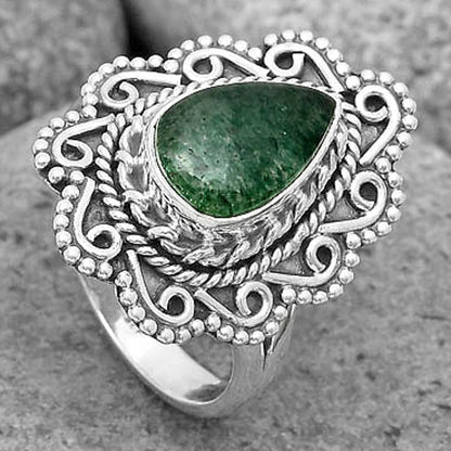 Natural Green Aventurine Ring size-7 R-1322 SDR200129