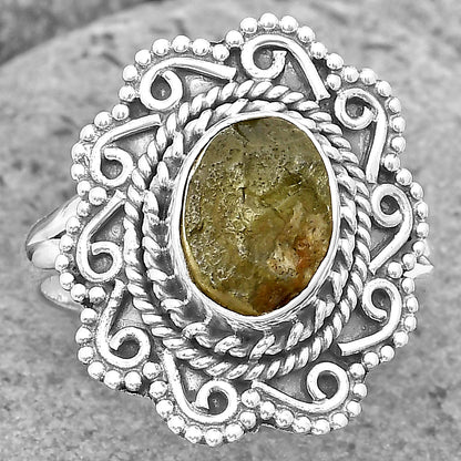 Natural Rare Kornerupine Rough Ring size-8.5 R-1322 SDR200130