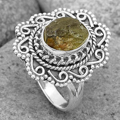 Natural Rare Kornerupine Rough Ring size-8.5 R-1322 SDR200130