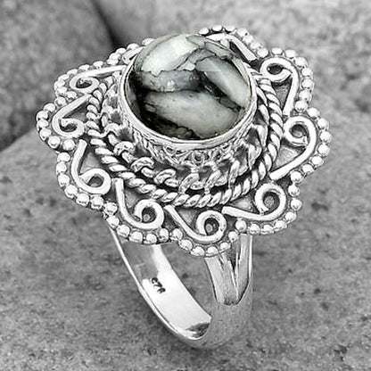 Natural Pinolith Stone Ring size-8 R-1322 SDR200133
