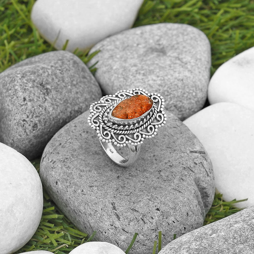 Natural Sunstone Rough Ring size-7 R-1322 SDR200137