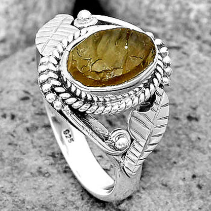 Natural Rare Kornerupine Rough Ring size-7 R-1272 SDR200196