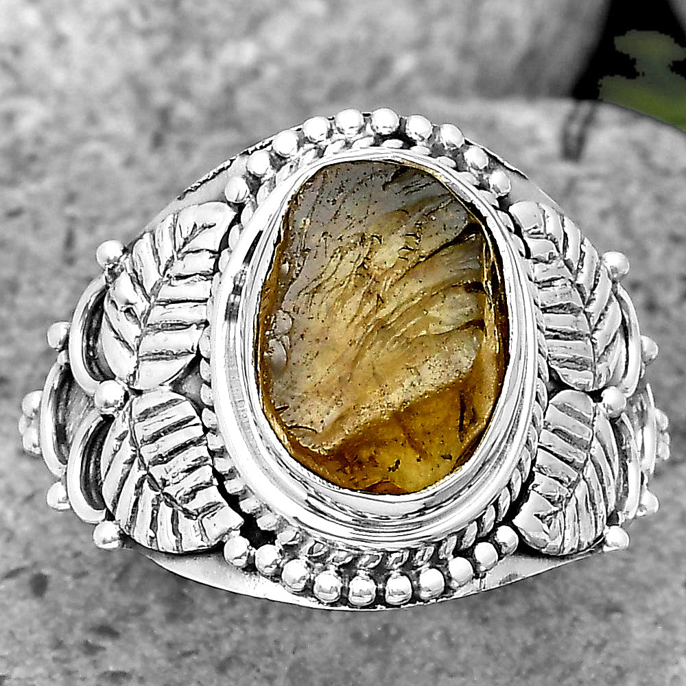 Natural Rare Kornerupine Rough Ring size-8 R-1387 SDR200234