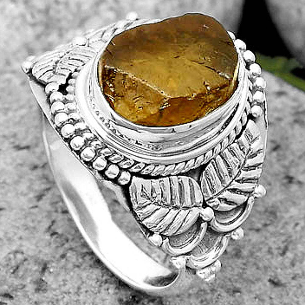 Natural Rare Kornerupine Rough Ring size-8 R-1387 SDR200234