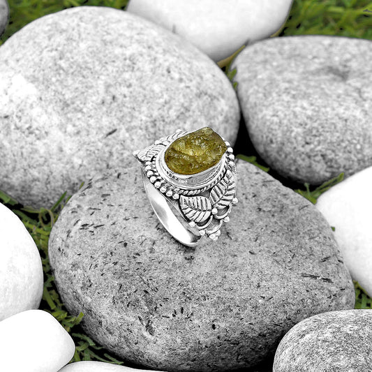 Natural Rare Kornerupine Rough Ring size-7.5 R-1387 SDR200240