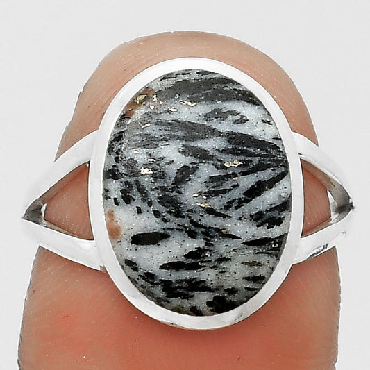 Natural Hornblende Ring size-7 R-1005 SDR200799