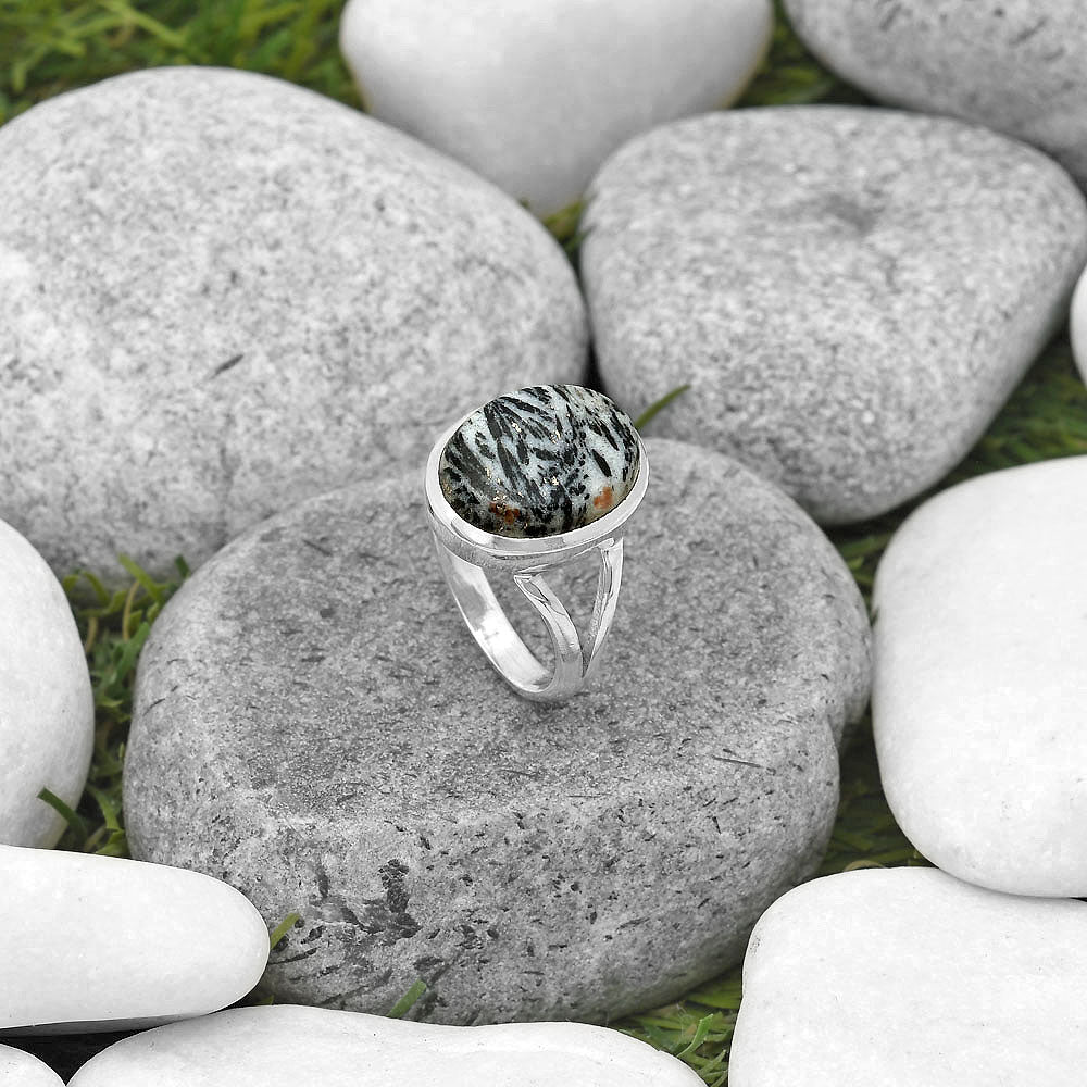 Natural Hornblende Ring size-7 R-1005 SDR200799