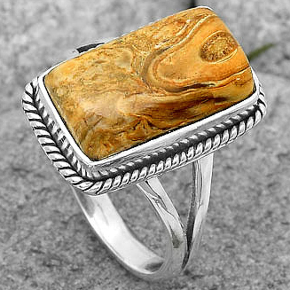 Natural Rock Calcy Ring size-9 R-1010 SDR200878