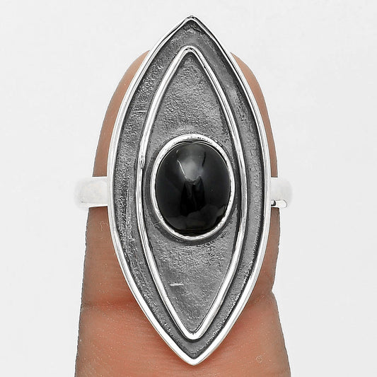 Natural Black Onyx - Brazil Ring size-8.5 R-1391 SDR201746
