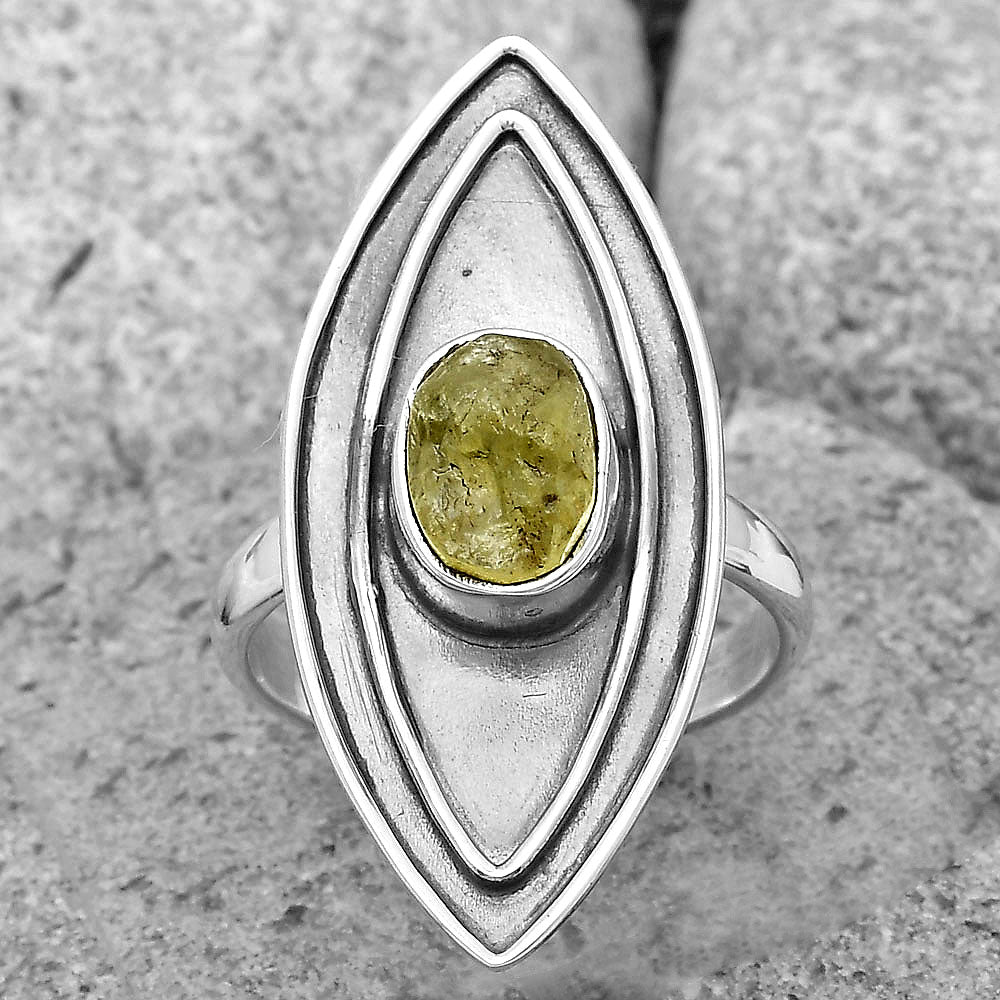 Natural Green Kyanite Rough India Ring size-7.5 R-1391 SDR201747