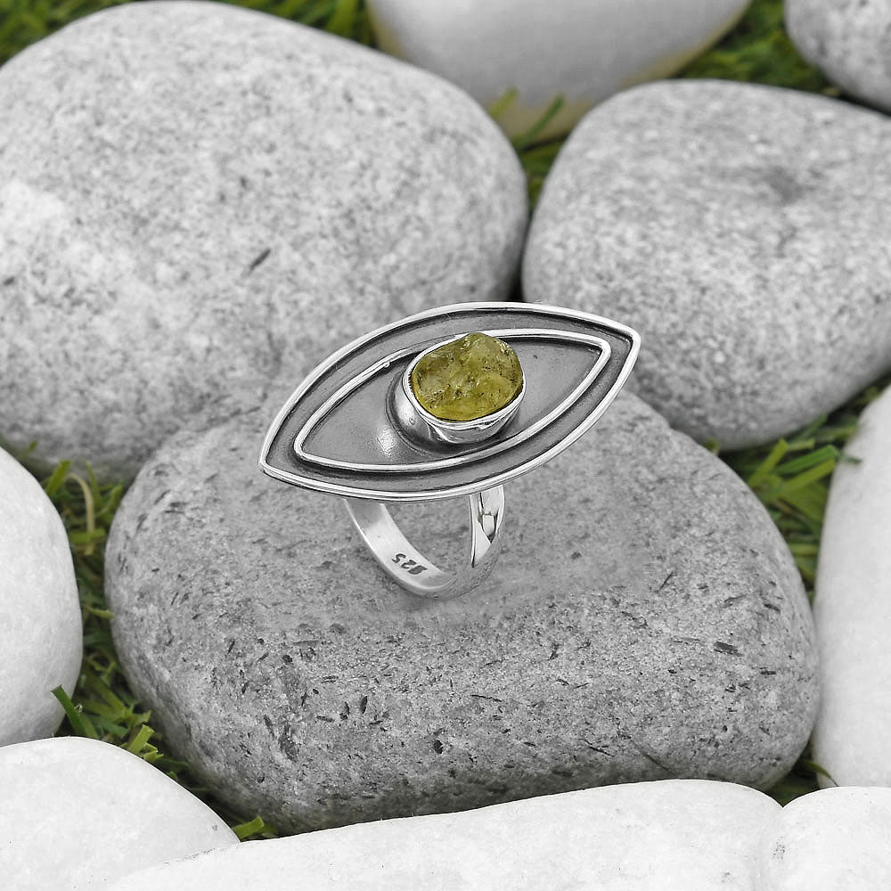 Natural Green Kyanite Rough India Ring size-7.5 R-1391 SDR201747