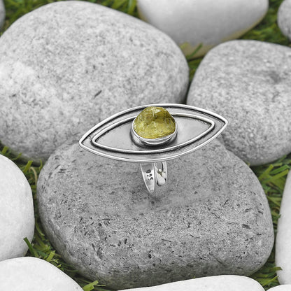 Natural Green Kyanite Rough India Ring size-6.5 R-1391 SDR201753