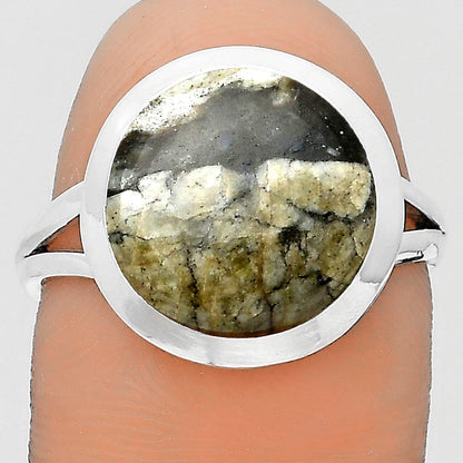 Natural Mexican Cabbing Fossil Ring size-8 R-1005 SDR202098