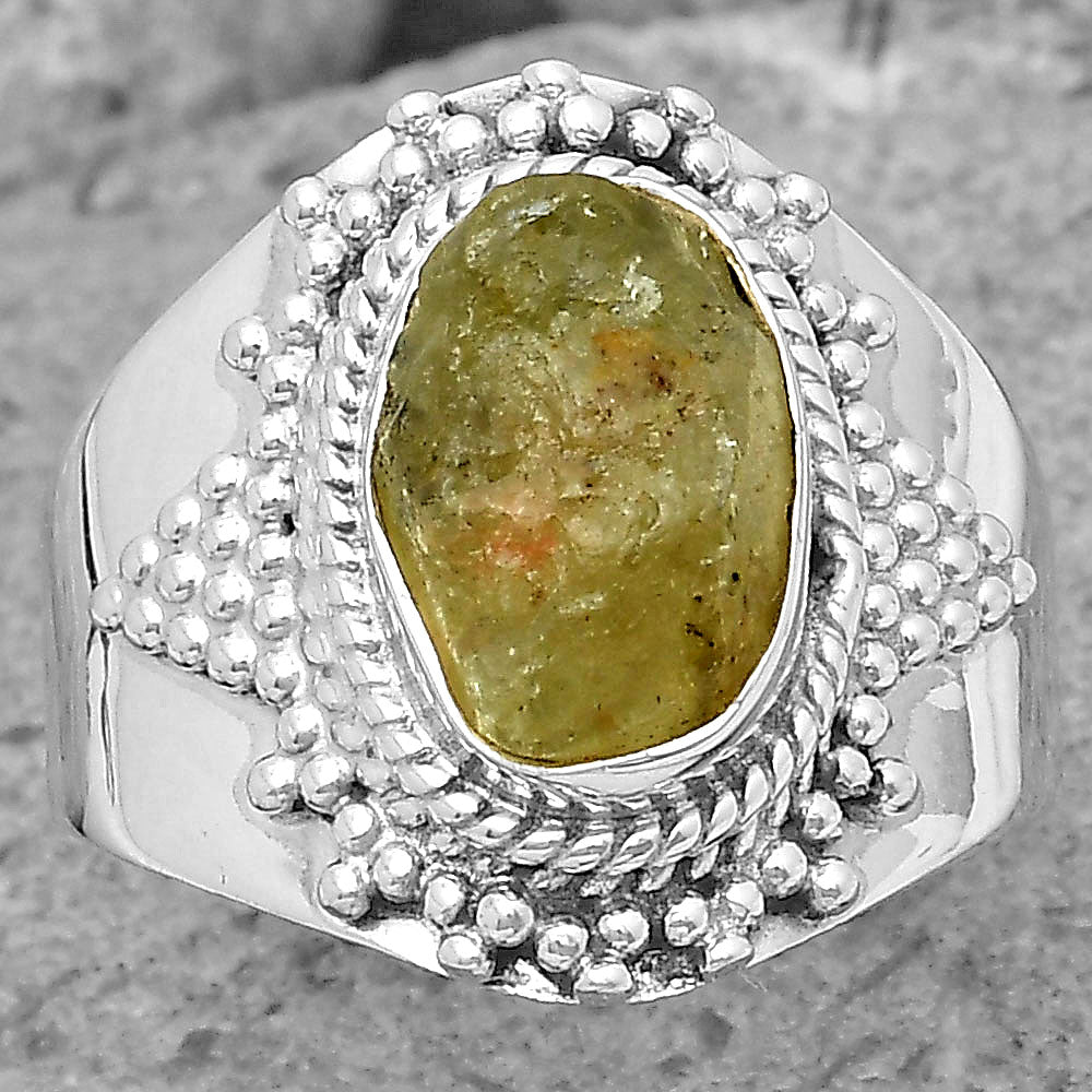 Natural Rare Kornerupine Rough Ring size-7 R-1278 SDR202609