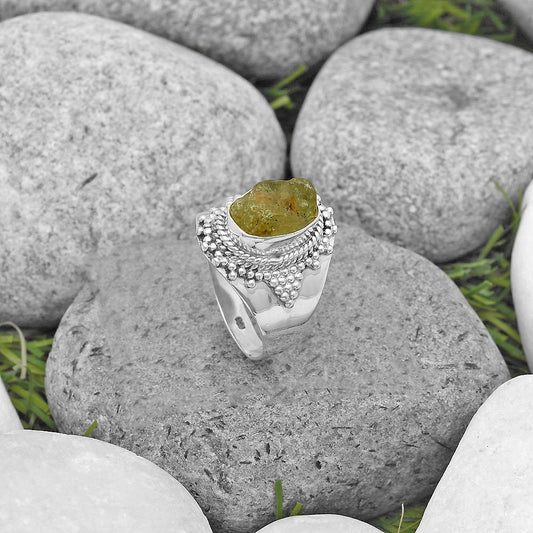 Natural Rare Kornerupine Rough Ring size-7 R-1278 SDR202609