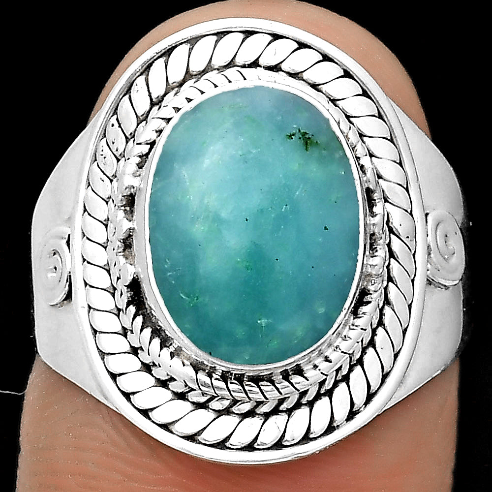 Natural Paraiba Amazonite Ring size-8 R-1398 SDR202772