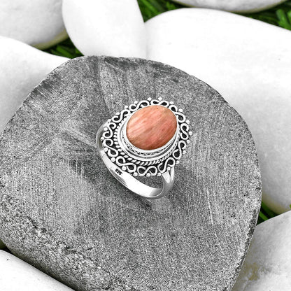 Natural Pink Tulip Quartz Ring size-7.5 R-1164 SDR202805