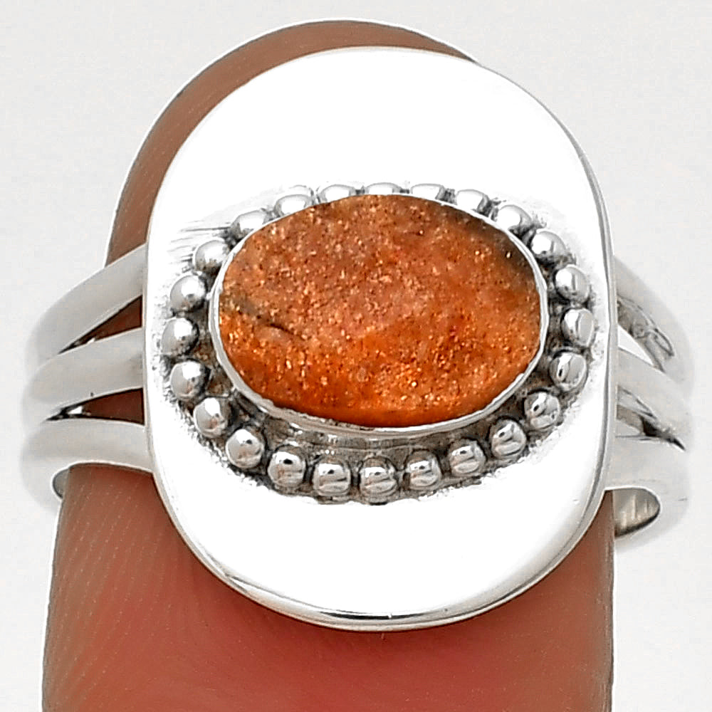 Natural Sunstone Rough Ring size-8 R-1458 SDR202812