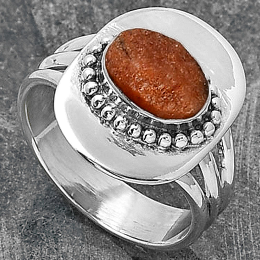 Natural Sunstone Rough Ring size-8 R-1458 SDR202812