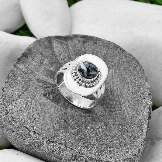 Natural Pinolith Stone Ring size-7 R-1458 SDR202813