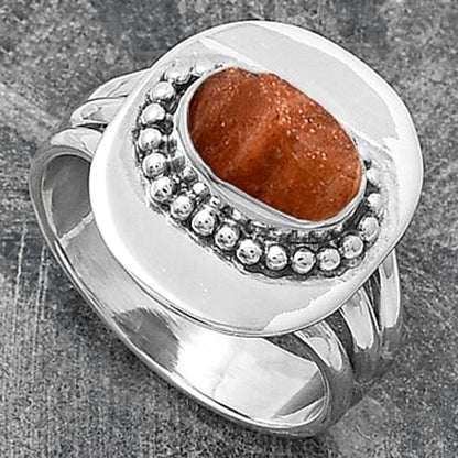 Natural Sunstone Rough Ring size-8 R-1458 SDR202826