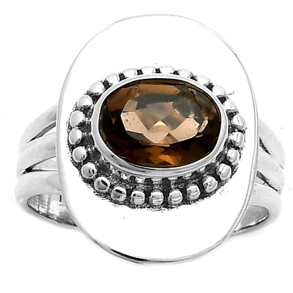 Natural Smoky Quartz - Brazil Ring size-7 R-1458 SDR202838