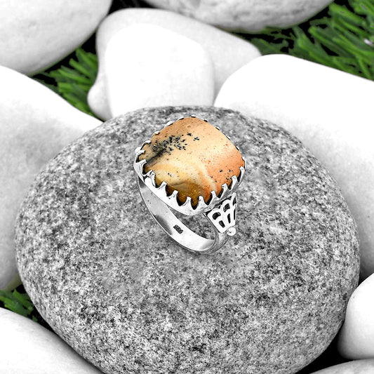 Natural Picture Jasper Ring size-8.5 R-1449 SDR203324