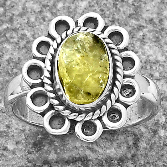 Natural Green Kyanite Rough India Ring size-6.5 R-1256 SDR203357