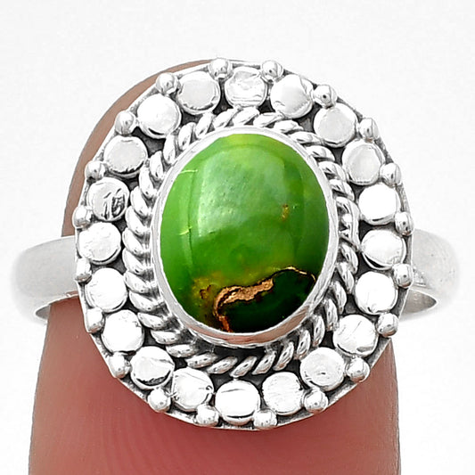 Copper Green Turquoise - Arizona Ring size-8 R-1399 SDR203372