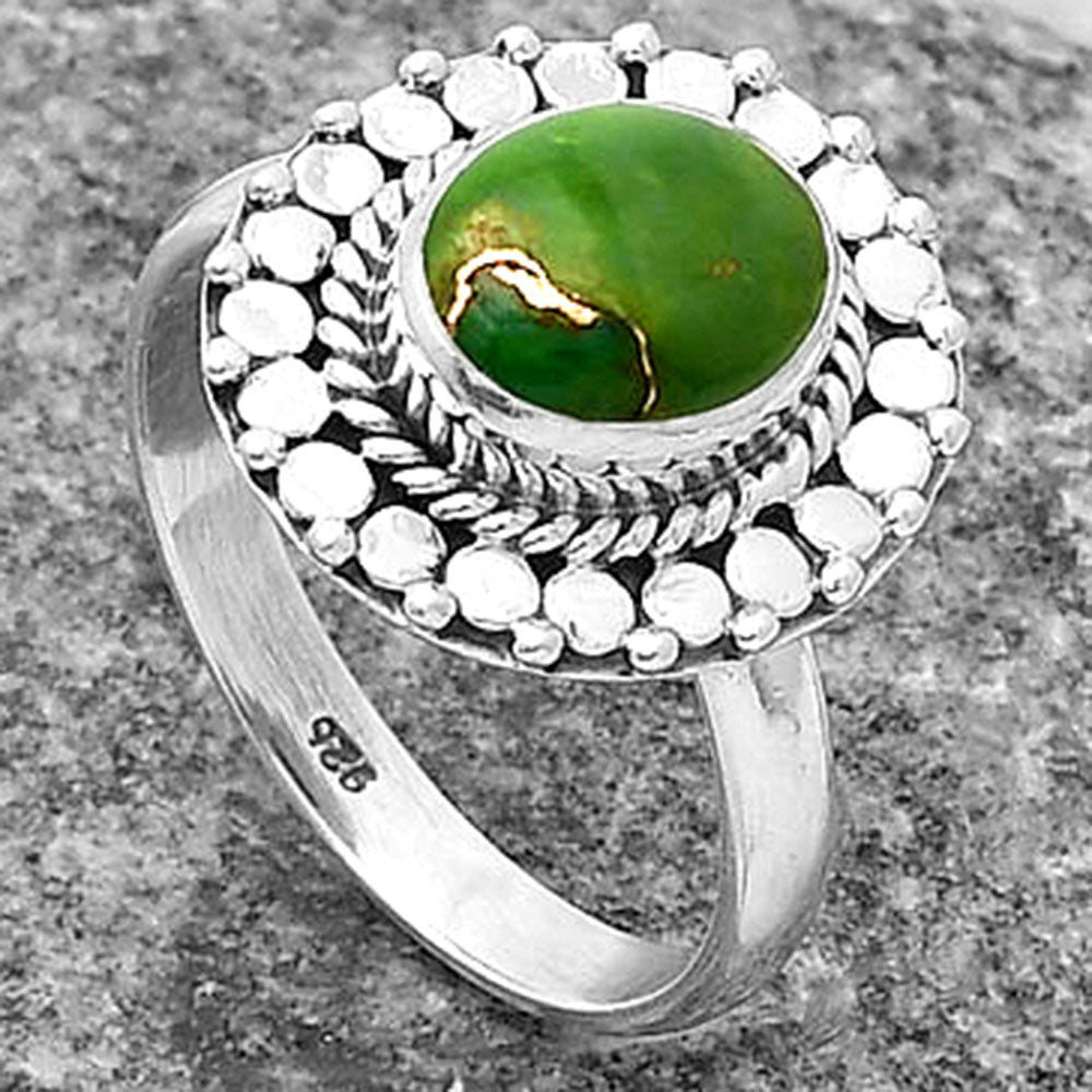 Copper Green Turquoise - Arizona Ring size-8 R-1399 SDR203372