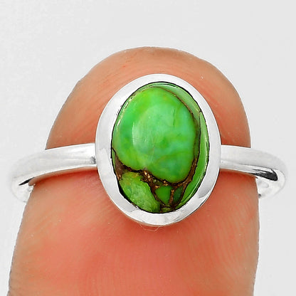 Copper Green Turquoise - Arizona Ring size-7 R-1004 SDR203988
