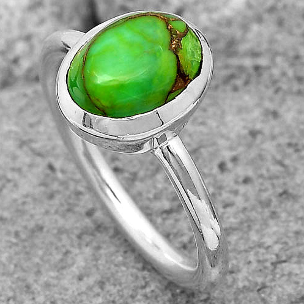 Copper Green Turquoise - Arizona Ring size-7 R-1004 SDR203988