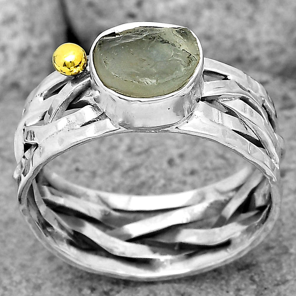 Natural Aquamarine Rough - Brazil Ring size-8.5 R-1476 SDR204018