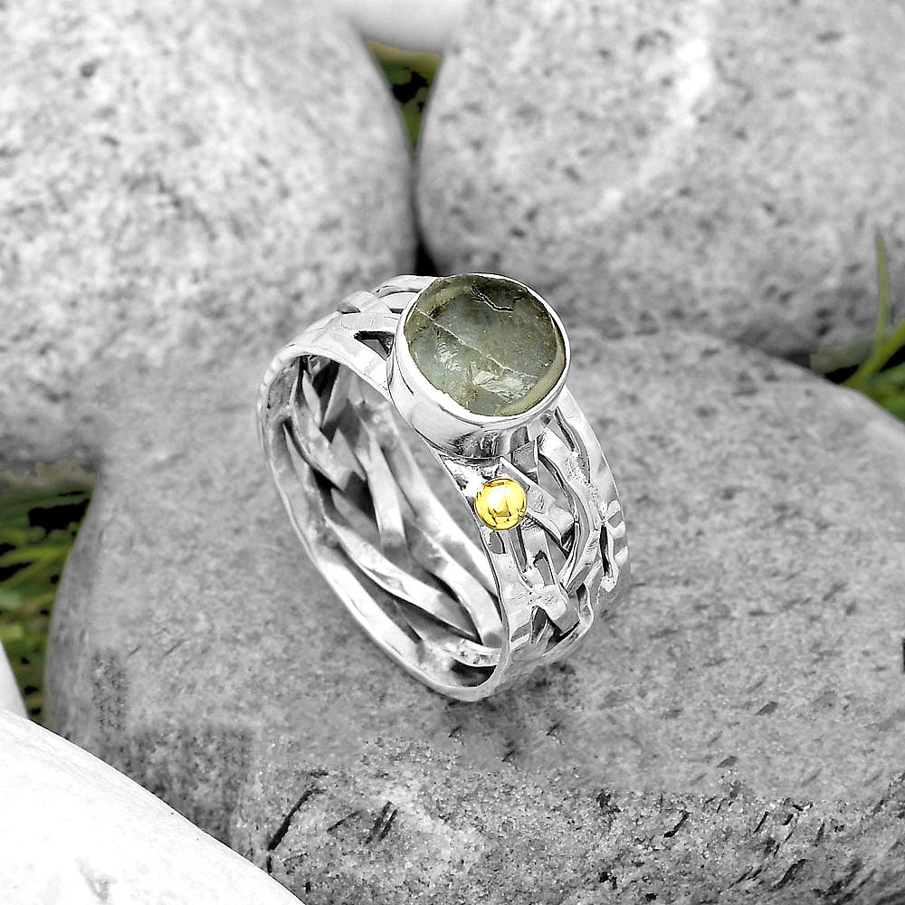 Natural Aquamarine Rough - Brazil Ring size-8.5 R-1476 SDR204018