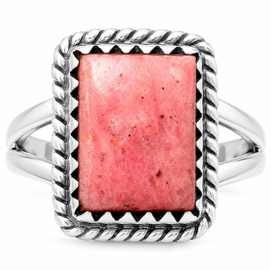 Natural Pink Tulip Quartz Ring size-8 R-1474 SDR204410