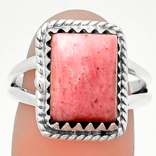 Natural Pink Tulip Quartz Ring size-8 R-1474 SDR204410