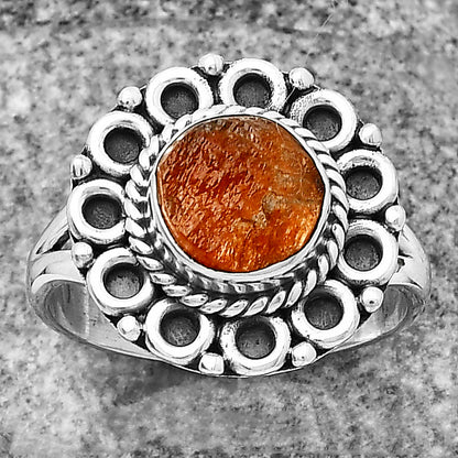 Natural Sunstone Rough Ring size-8.5 R-1256 SDR204507