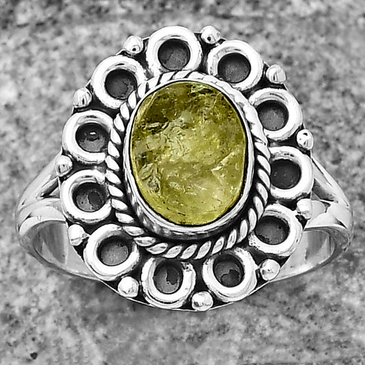 Natural Green Kyanite Rough India Ring size-8.5 R-1256 SDR204508