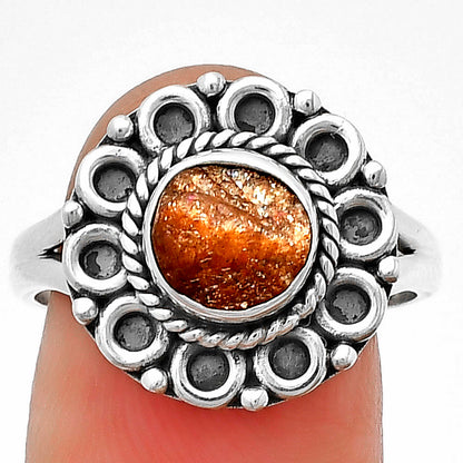 Natural Sunstone Rough Ring size-8.5 R-1256 SDR204512