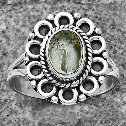 Natural Aquamarine Rough - Brazil Ring size-9 R-1256 SDR204527