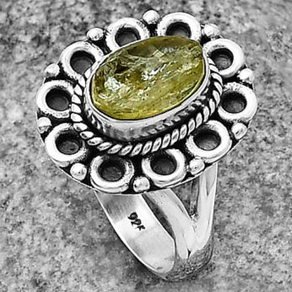 Natural Green Kyanite Rough India Ring size-7.5 R-1256 SDR204533