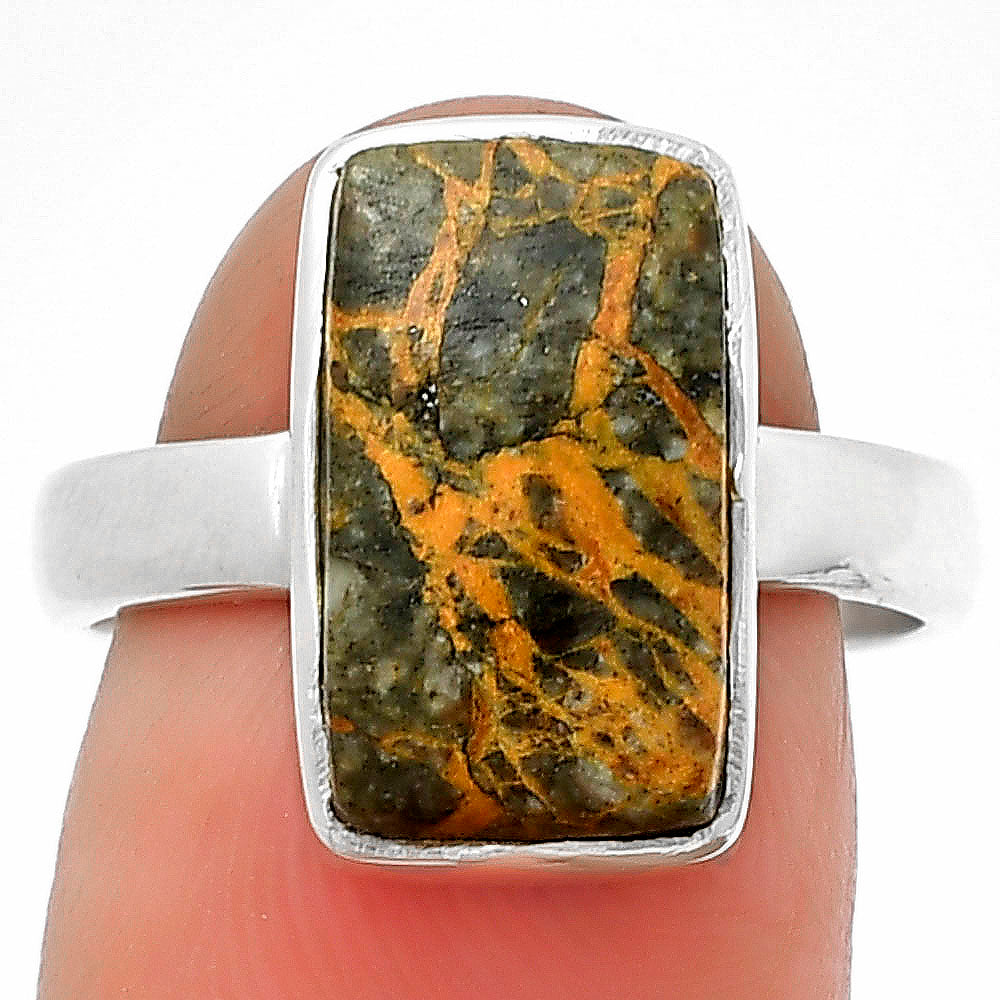 Natural Moroccan Yellow Jacket Jasper Ring size-8 R-1004 SDR204726