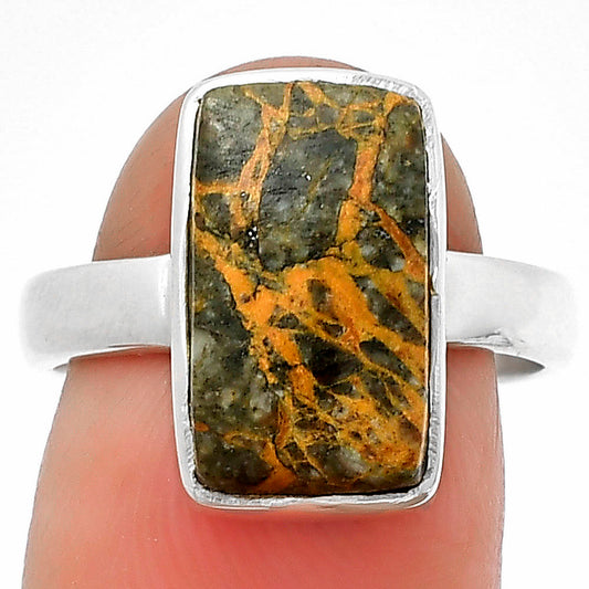 Natural Moroccan Yellow Jacket Jasper Ring size-8 R-1004 SDR204726