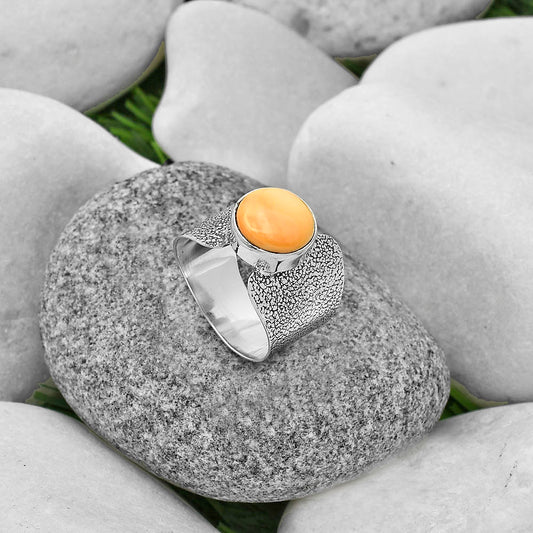 Natural Spiny Oyster Shell - Arizona Ring size-8 R-1450 SDR204765