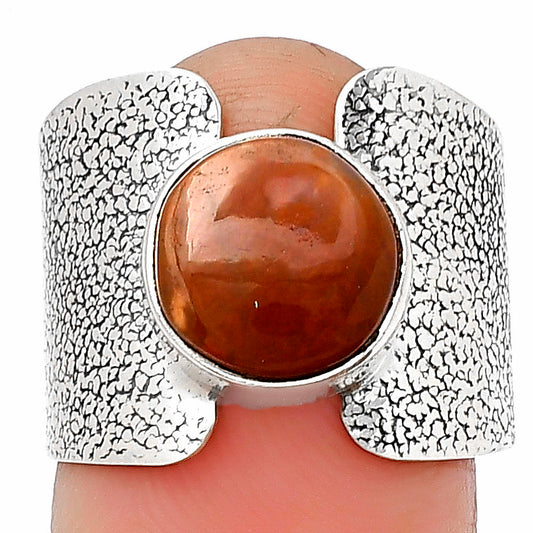 Natural Red Moss Agate Ring size-7.5 R-1450 SDR204767