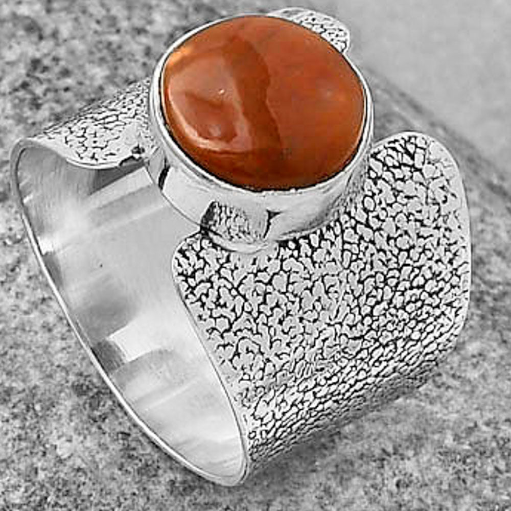 Natural Red Moss Agate Ring size-7.5 R-1450 SDR204767